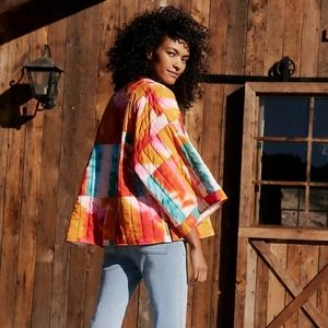 Anthropologie Clementine Quilted Kimono EUC
